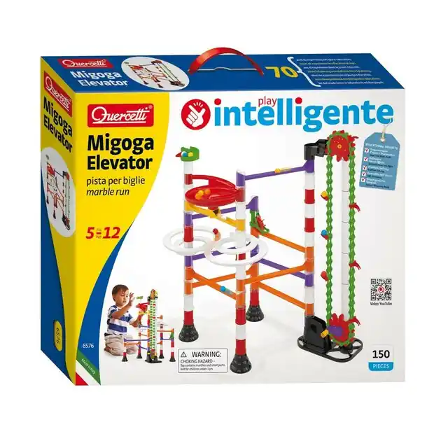 Finale Uitverkoop Quercetti Knikkerbaan Migoga met Lift, 150dlg.