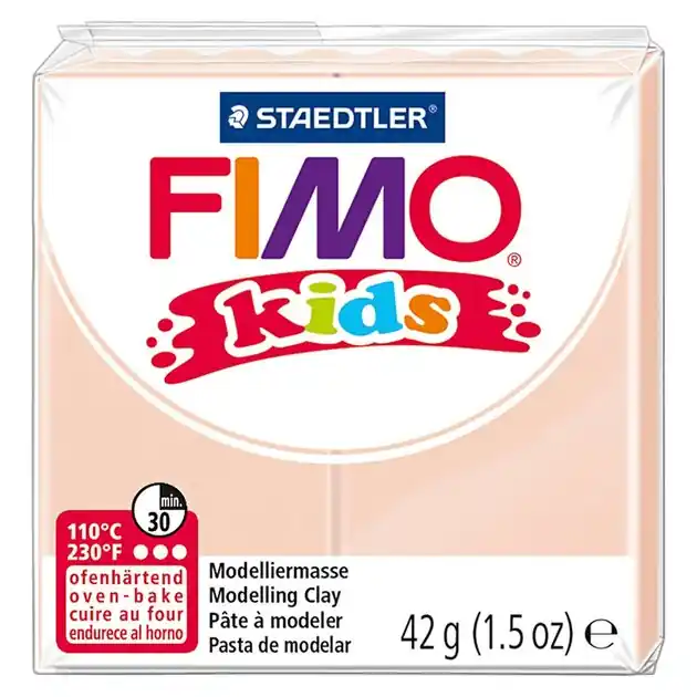 FIMO Kids Boetseerklei Licht Beige, 42gr Beperkte Voorraad