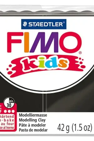 FIMO Kids Boetseerklei Zwart, 42gr Finale Uitverkoop