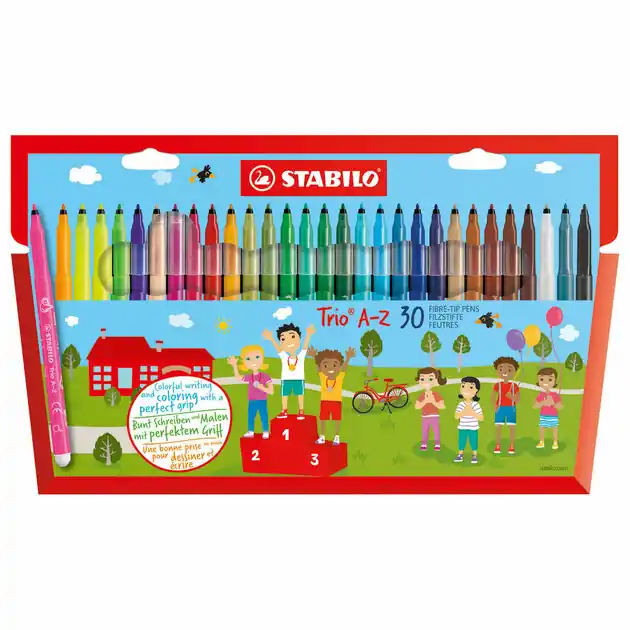 Direct Verzonden STABILO Trio A-Z - Viltstift - Set Met 30 Stuks