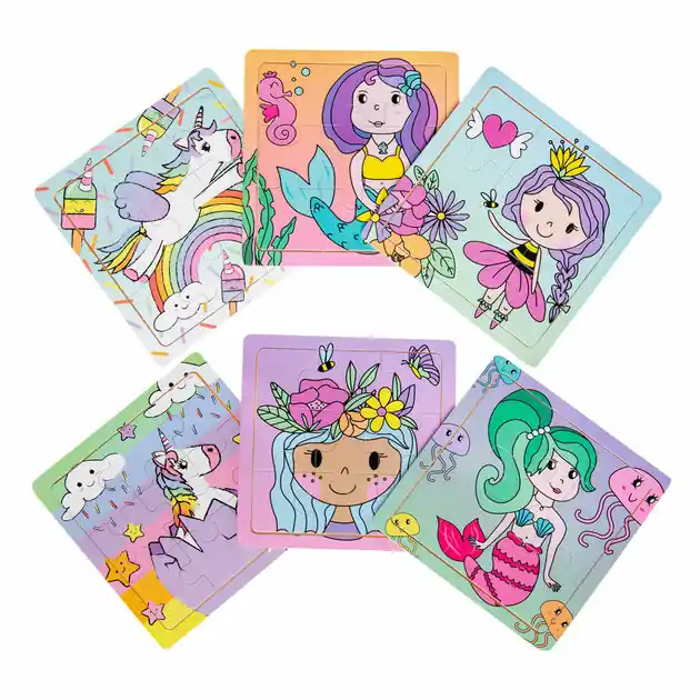 Actieprijs Houten Puzzel (Prinses, Eenhoorn of Zeemeermin)