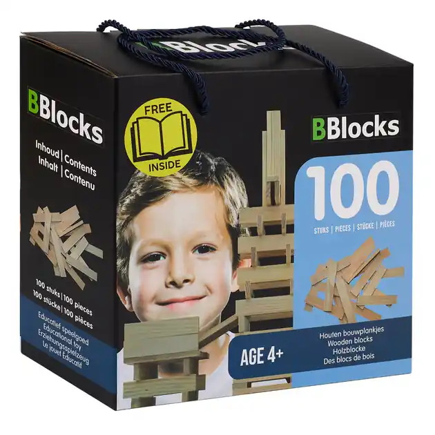 Veilige Betaling BBlocks Bouwplankjes Blank, 100dlg.
