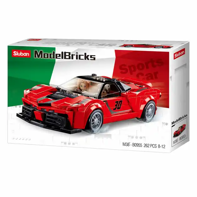 Voordeelprijs Sluban Italiaanse Supercar Rood - 262dlg.
