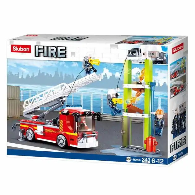 Sluban Brandweer Ladderwagen Oefening Exclusieve Aanbieding