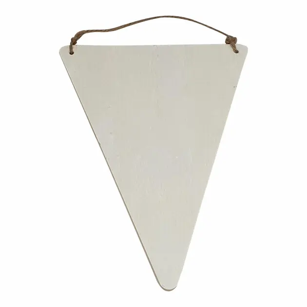 Merkproduct Houten Vlag Driehoek met Hanger, 19,5x15cm
