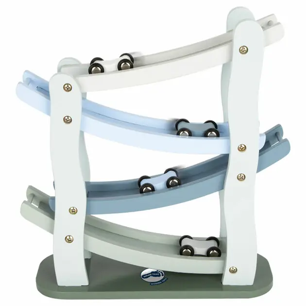 Small Foot - Houten Autobaan Blauw met 4 Auto's Shop Nu