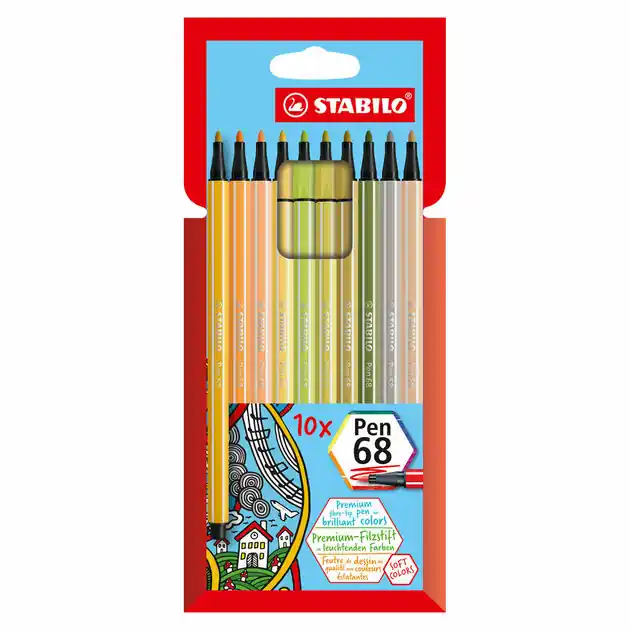 STABILO Pen 68 - Viltstift - Set Met 10 Stuks Weekendaanbieding