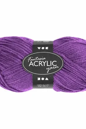 Acrylgaren Neon - Paars, 50gr Flitsaanbieding