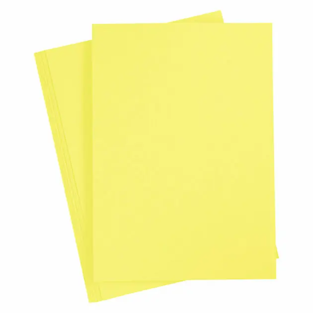 Goedkoop Gekleurd Karton, Kanariegeel, A4, 20 vel