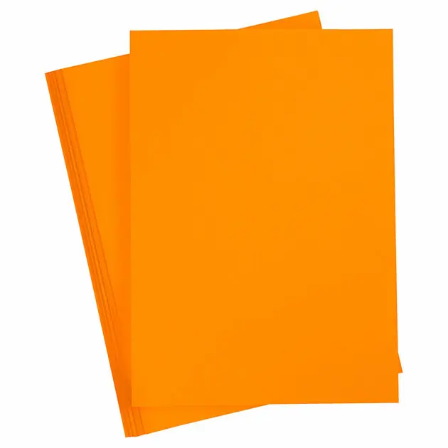 Gekleurd Karton Mandarijn Oranje A4, 20 vel Gecertificeerd