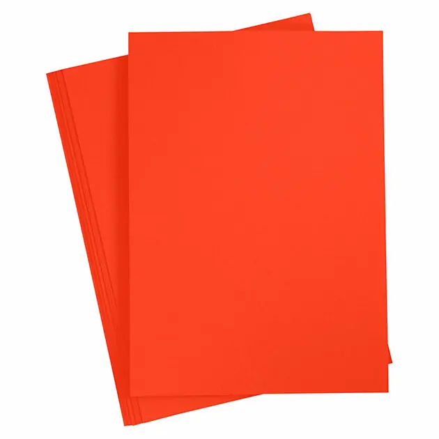 Gekleurd Karton Helder Rood A4, 20 vel Meest Verkocht