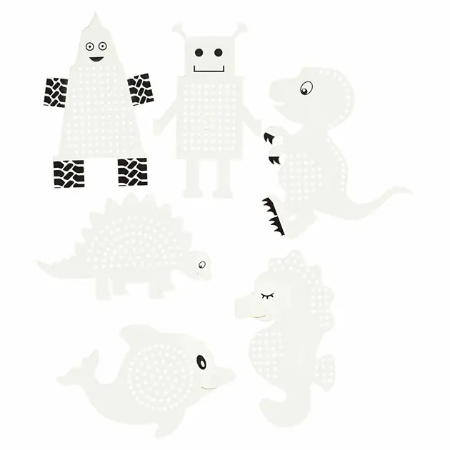 Borduurfiguren Dieren en Robots, 18dlg. Hoge Kwaliteit