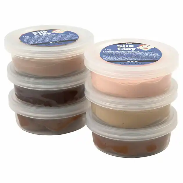 Rechtstreeks Van De Fabrikant Silk Clay, Huidskleur, 6dlg.