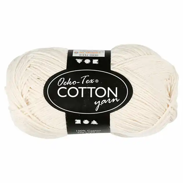 Superprijs Katoengaren, Off-White, 50gr, 170m