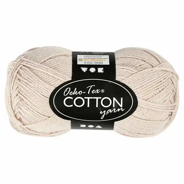 Rechtstreeks Van De Fabrikant Katoengaren, Zandkleur, 50gr, 170m