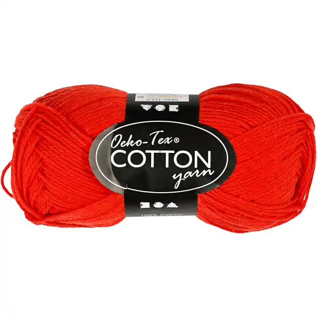 Rechtstreeks Van De Fabrikant Katoengaren, Rood, 50gr, 170m