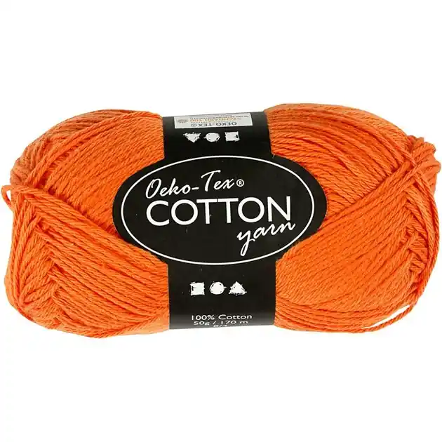 Speciale Aanbieding Katoengaren, Oranje, 50gr, 170m