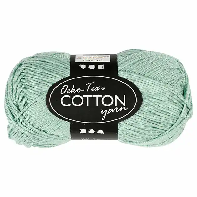 Fabrieksprijs Katoengaren, Mint Groen, 50gr, 170m