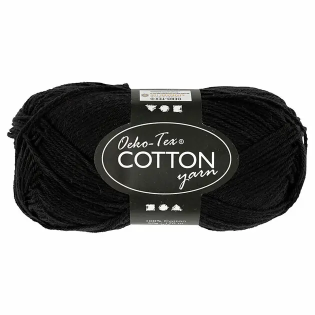 Katoengaren, Zwart, 50gr, 170m Koop Online