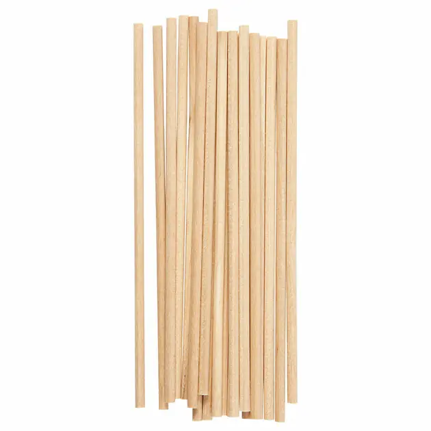 Ronde Knutselstokjes Hout, 20st. Express Levering