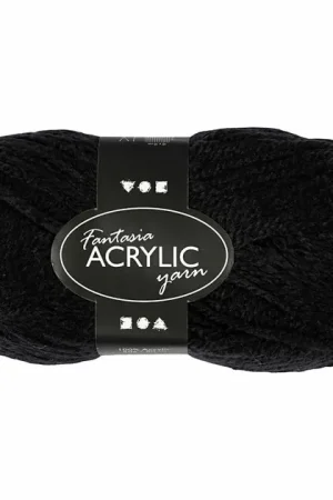 Acrylgaren, Zwart, 50gr, 80m Voordeelprijs