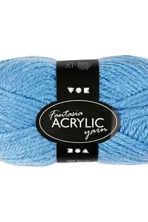 Acrylgaren, Blauw, 50gr, 80m Lage Kosten