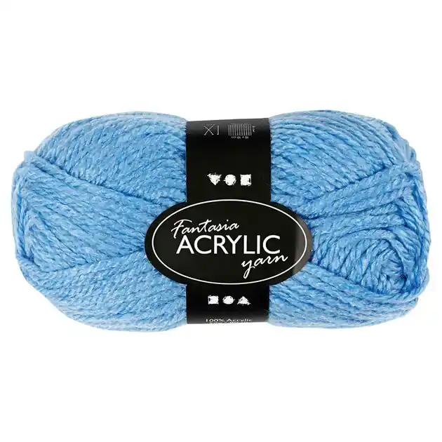 Acrylgaren, Blauw, 50gr, 80m Lage Kosten
