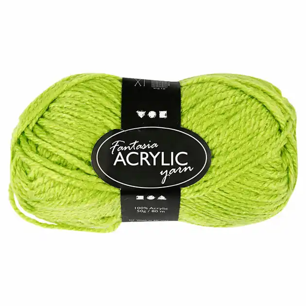 Acrylgaren, Lichtgroen, 50gr, 80m Beperkte Voorraad
