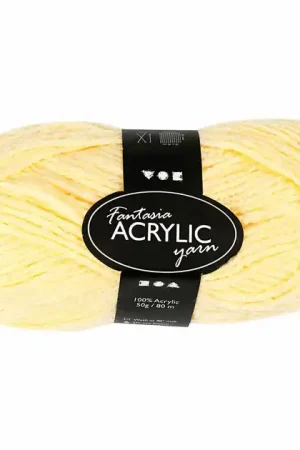 Acrylgaren, Lichtgeel, 50gr, 80m Alleen Vandaag