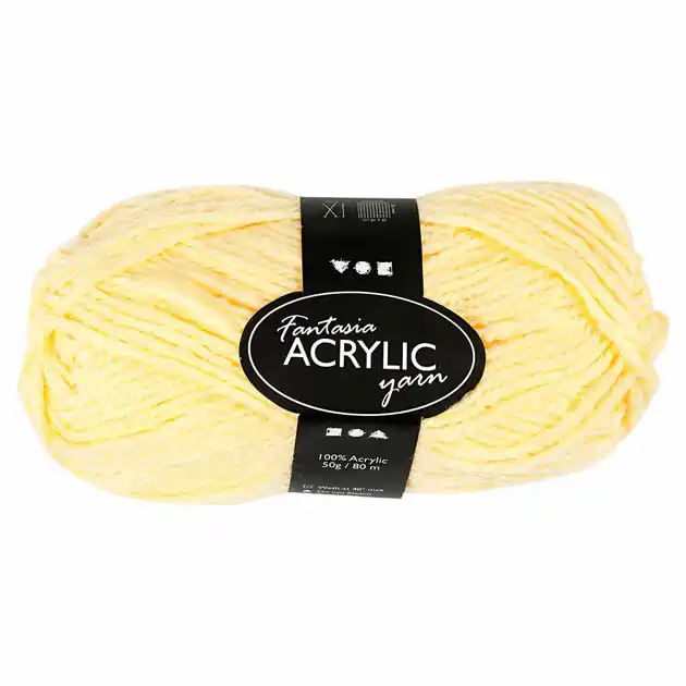Acrylgaren, Lichtgeel, 50gr, 80m Alleen Vandaag