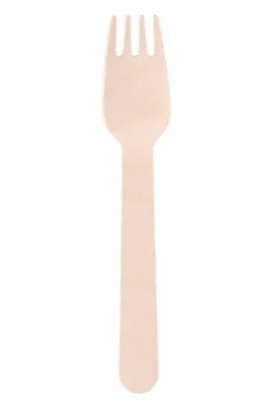 Wegwerp Vork Hout 16cm, 50st. Direct Verzonden