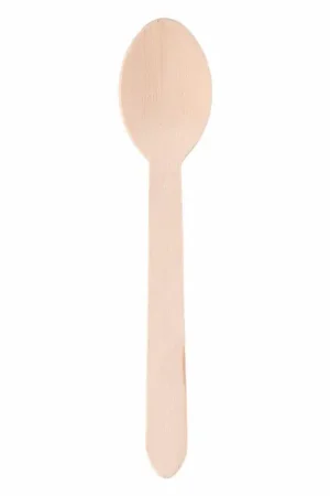 Wegwerp Lepel Hout 16cm, 50st. Beperkt Aanbod