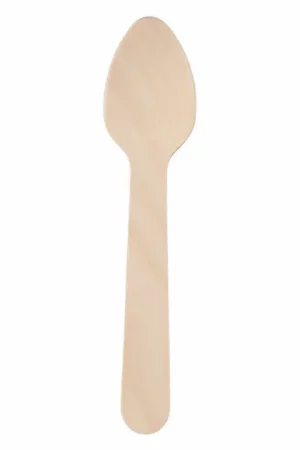 Wegwerp Theelepel Hout 11cm, 50st. Exclusieve Aanbieding