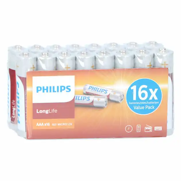 Koop Vandaag Philips Longlife AAA Batterij, 16st.