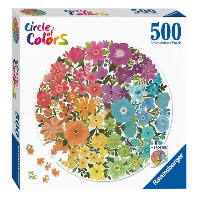 Laatste Kans Ravensburger Circle of Colors Puzzels - Flowers, 500st.