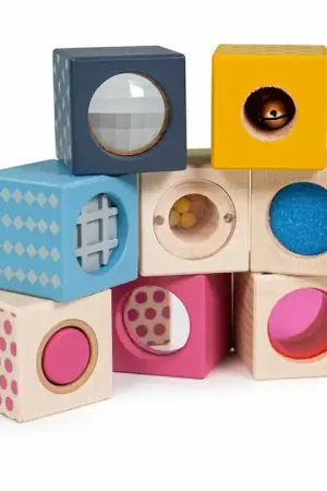 Aanbieding Bigjigs Houten Zintuigen Bouwblokken