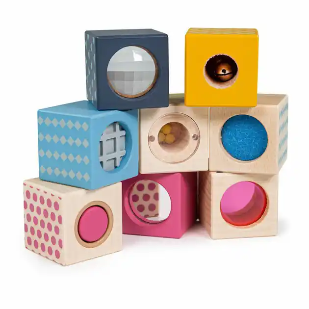 Aanbieding Bigjigs Houten Zintuigen Bouwblokken