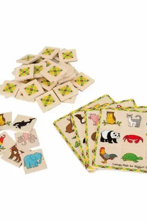 Uitverkoop Bigjigs Houten Dieren Lotto