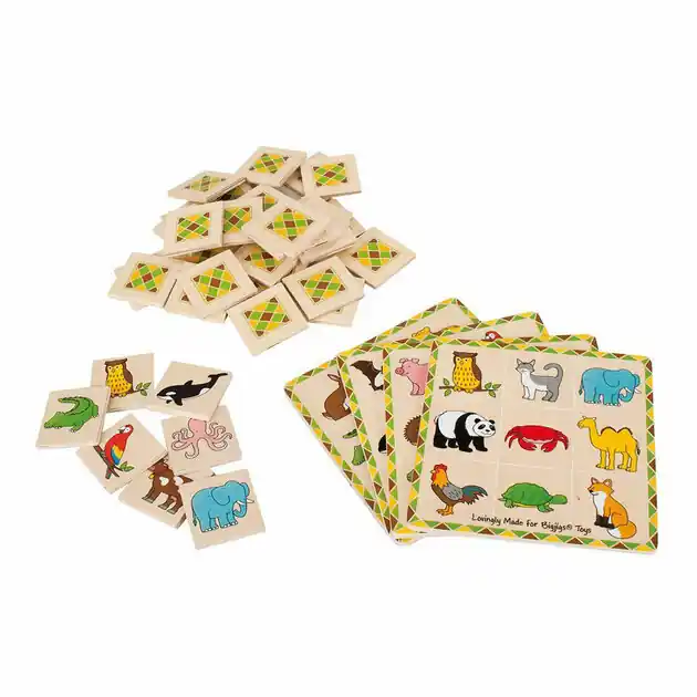 Uitverkoop Bigjigs Houten Dieren Lotto