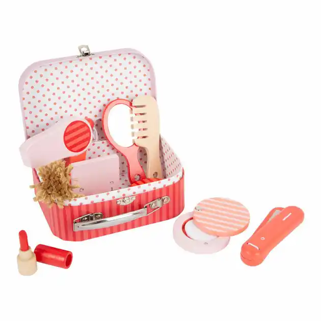 Weekendaanbieding Small Foot - Houten Retro Speel Make-up in Koffer