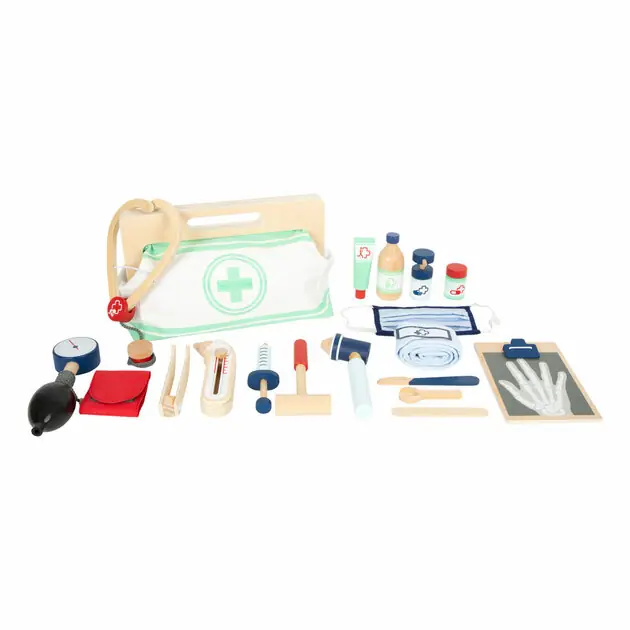 Small Foot - Dokterstas met Houten Dokter Accessoires, 18dlg. Rechtstreeks Van De Fabrikant