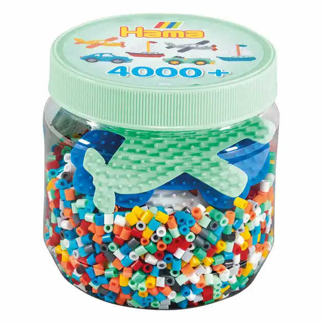 Hama Midi Strijkkralenset in Pot, 4000st. Gecertificeerd