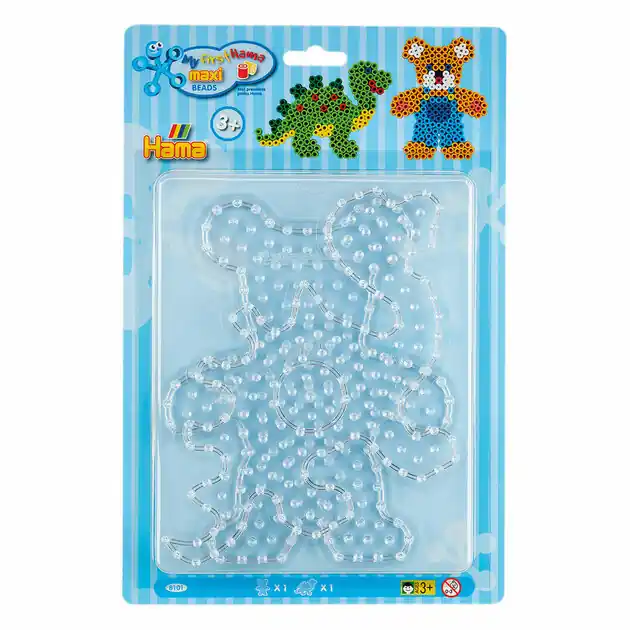Merkproduct Hama Maxi Strijkkralenbordjes Dino en Teddybeer