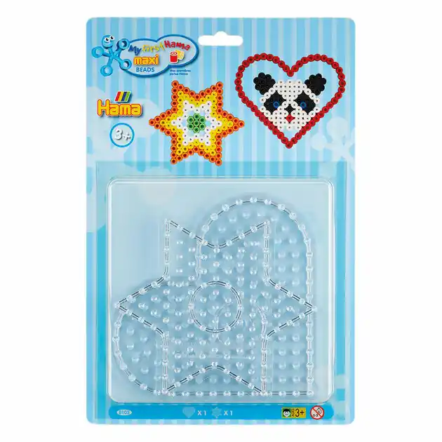 Hama Maxi Strijkkralenbordjes Hart en Ster Speciale Aanbieding