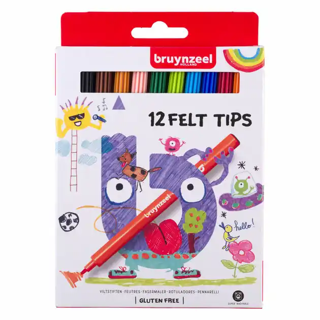Rechtstreeks Van De Fabrikant Bruynzeel Kids Viltstiften, 12st.