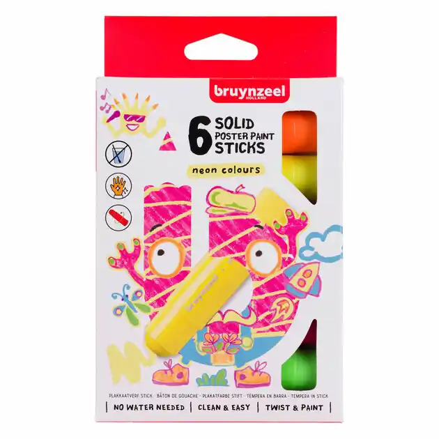 Veilige Betaling Bruynzeel Plakkaatverf Sticks Neon, 6st.