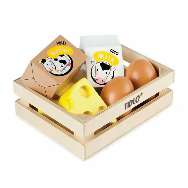 Favoriet Tidlo Houten Eieren en Melk in een kratje