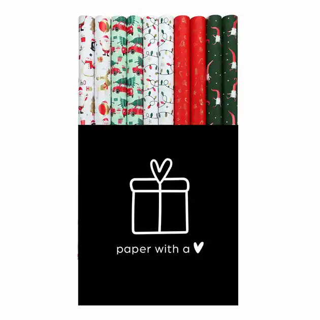 Cadeaupapier Kerst Collectie, 50 Rollen Direct Verzonden