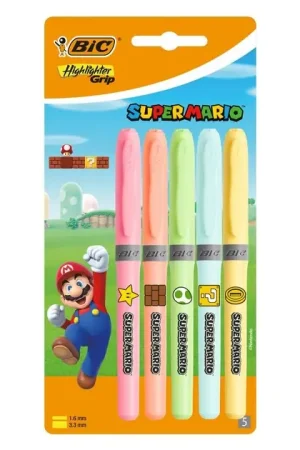 Uitverkoop BIC Super Mario Markeerstiften, 5st.