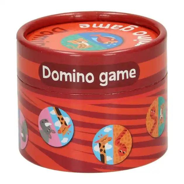 Domino Dieren in Rond Opbergdoosje Direct Verzonden